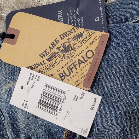 NWT Men's Buffalo 🐃 SLIM ASH JEANS 👖 😍 - Picture 2 of 8